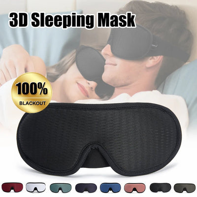 3D Sleeping Mask for total darkness and comfort, featuring lightweight memory foam and full blackout design.