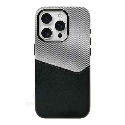 Magnetic Leather Card Holder Case for iPhone MagSafe, featuring a sleek design with premium leather.
