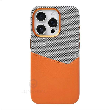 Magnetic Leather Card Holder Case for iPhone showcasing sleek design with premium leather and secure card pocket.