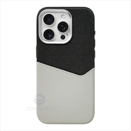 Magnetic Leather Card Holder Case for iPhone MagSafe showcasing a sleek design with a card pocket.