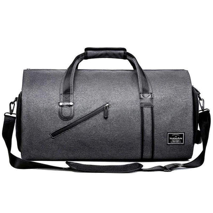 Multifunctional Foldable Suit Bag Convertible Travel Duffel Wrinkle-Free Travel with black straps on a white background