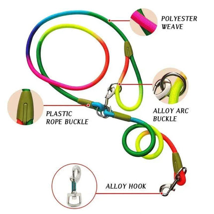 Reflective Hands-Free Nylon Leash for Pets showcasing colorful accessories and durable materials.
