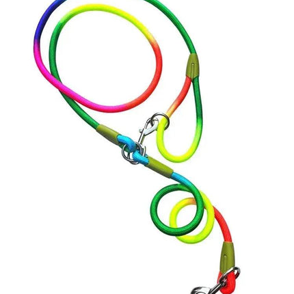 Reflective Hands-Free Nylon Leash for Pets in vibrant colors, designed for safety and comfort during walks.