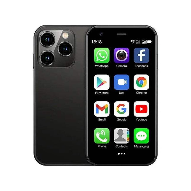 Soyes Mini Android Phone showing app icons on a white background