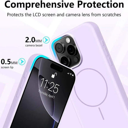 Magnetic iPhone Case with Lanyard Strap showing comprehensive protection for iPhone screen and camera lens.