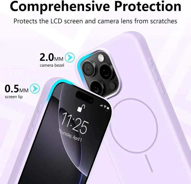 Magnetic iPhone Case with Lanyard Strap showing comprehensive protection for iPhone screen and camera lens.