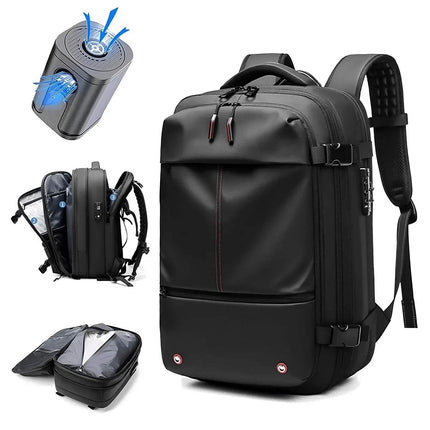Travel Vacuum Backpack showcasing built-in vacuum seal technology for smart, space-saving travel. - Astoria Lifestyle