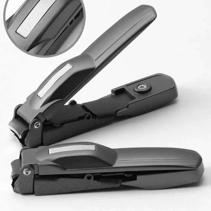 Black Nail Clipper with Catcher Clean & Precise Manicure Tool Kit on a white background