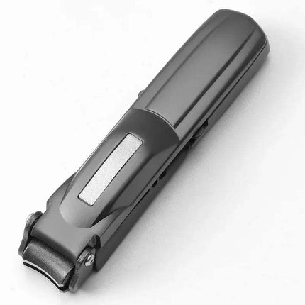 Black Nail Clipper with Catcher Clean & Precise Manicure Tool Kit on a white background
