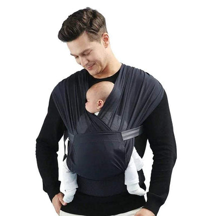 Baby Sling Wrap Stretchy Carrier used by a parent to hold an infant comfortably in a breathable design.