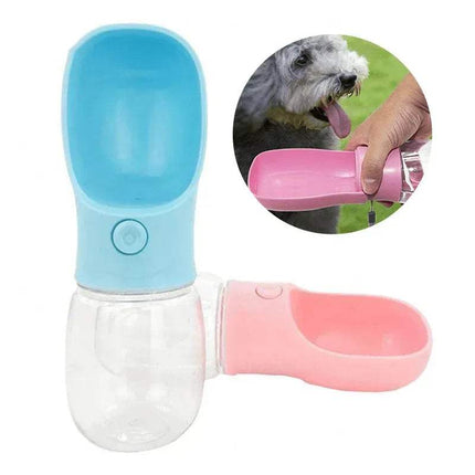 Portable Pet Water Drinking Bottle with one-press design for easy hydration while on the go.