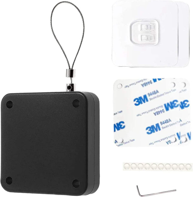 Automatic Door Closer components including mounting hardware and adhesive for easy installation.