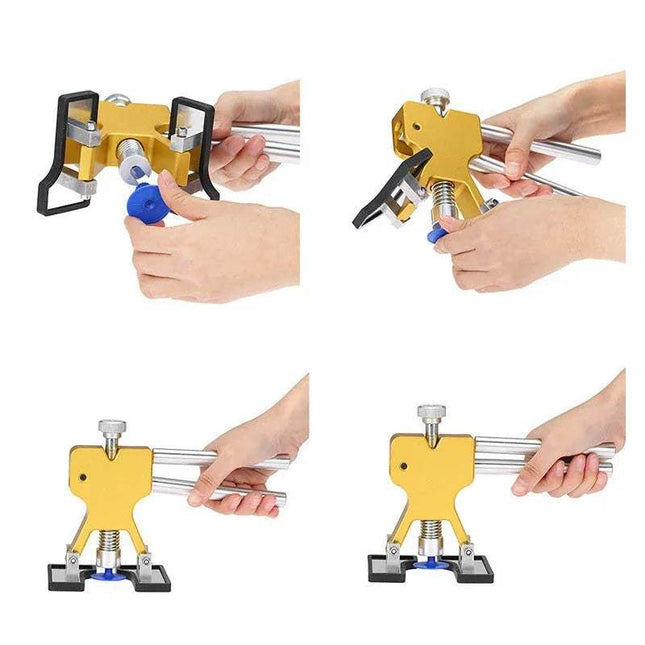 Car Dent Removal Puller Tool for easy paintless dent repair, demonstrating versatile use and effective dent removal.