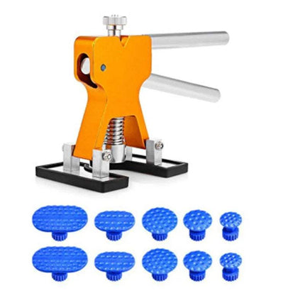 Car Dent Removal Puller Tool with blue attachments for easy paintless dent repair and efficient fixing of dents.