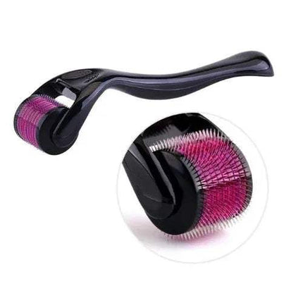 Derma Roller Rejuvenate Skin & Boost Collagen for Youthful Glow with pink micro Needles on a white background - Astoria Lifestyle