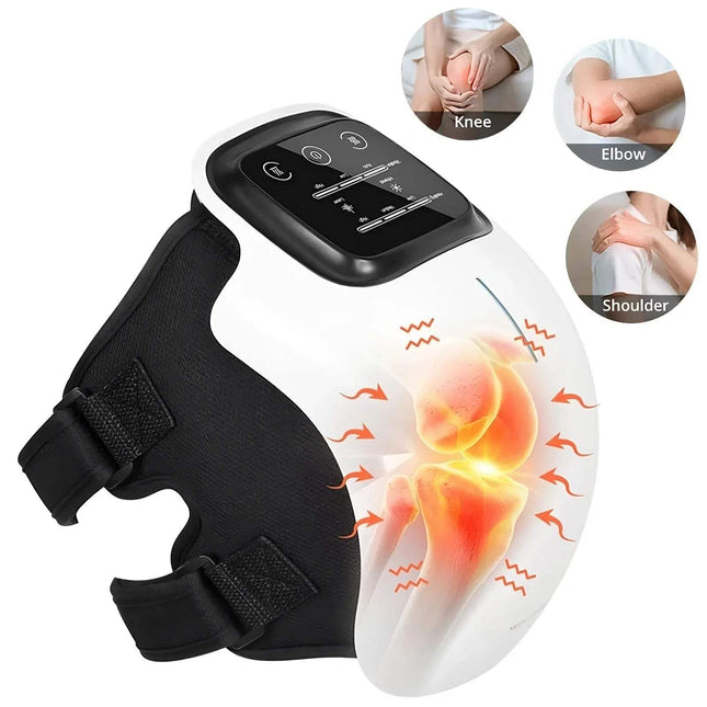 Electric Knee Therapy Device for relief with heat, vibration, and red light technology for knee, elbow, and shoulder.