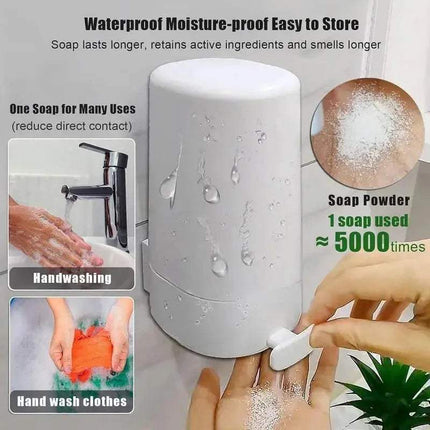 Mess-Free Bar Soap Dispenser for efficient handwashing, converting soap bars into fine powder for mess-free use.