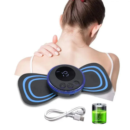 Rechargeable Electric Neck EMS Pulse Massager Pain Relief & Relaxation