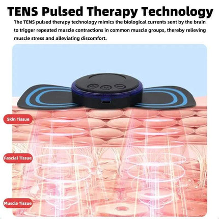 Rechargeable Electric Neck EMS Pulse Massager Pain Relief & Relaxation