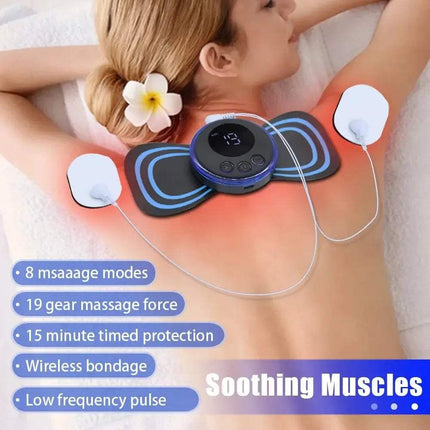 Rechargeable Electric Neck EMS Pulse Massager Pain Relief & Relaxation
