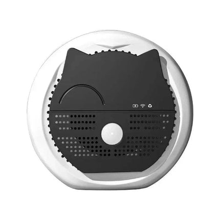 Smart Pet Air Purifier for Odor Removal & 24/7 Fresh Air with cat-like design on a white background