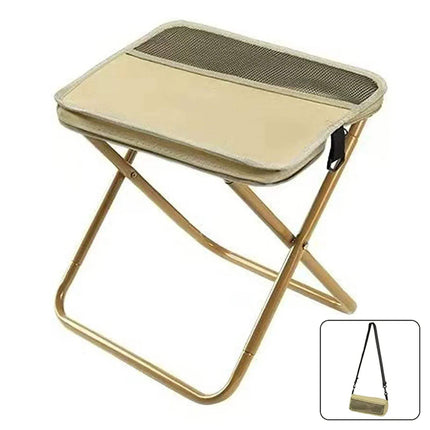 Foldable Backpack Stool for outdoor adventures, portable seat and carry bag, perfect for camping and travel.