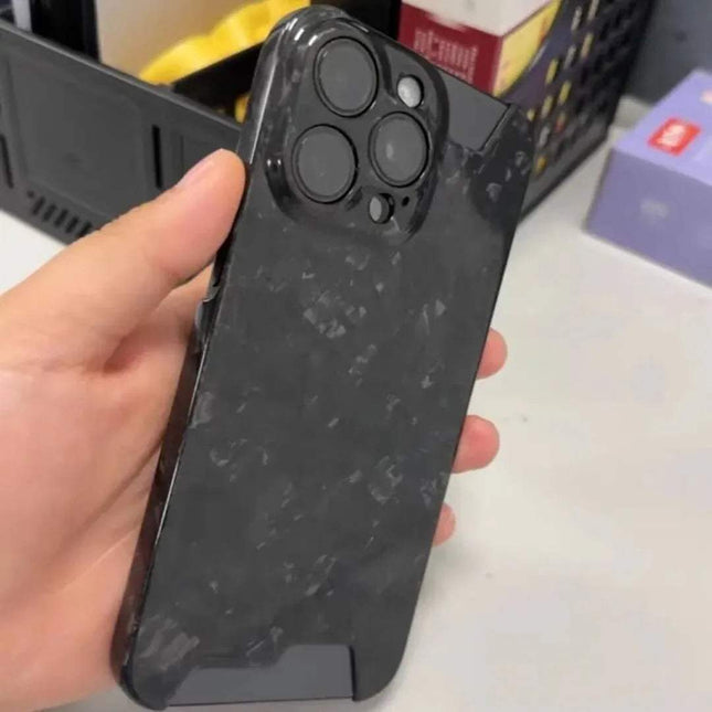 Ultra Thin Forged Carbon Fiber iPhone Cover with a textured finish
