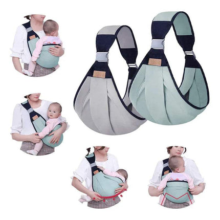Baby Shoulder Carrier in various positions, showcasing comfort and versatility for parents and babies.