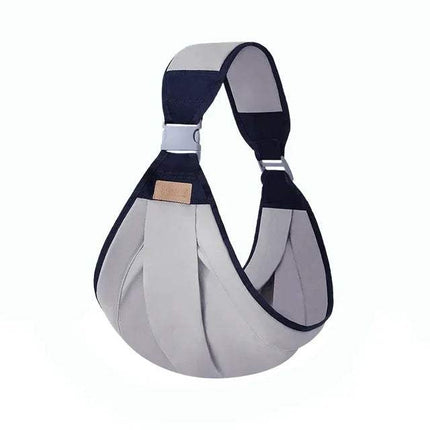 Baby Shoulder Carrier in gray and navy blue design, perfect for comfort and all-season use.