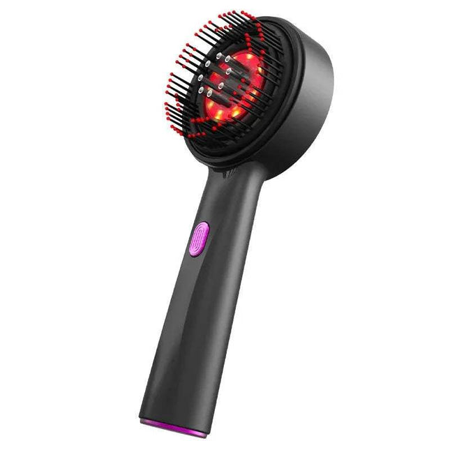 Electric Scalp Massager for hair growth and relaxation with LED lights and ergonomic design.