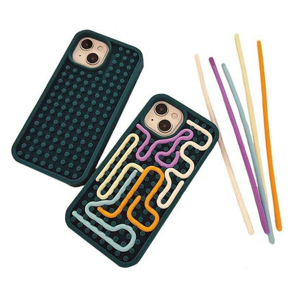 Stress-Relieving Phone Case featuring tactile elements for fun and anxiety relief, perfect for busy lifestyles.