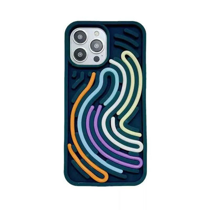 Colorful Stress-Relieving Phone Case with tactile design for anxiety relief and fidgeting.