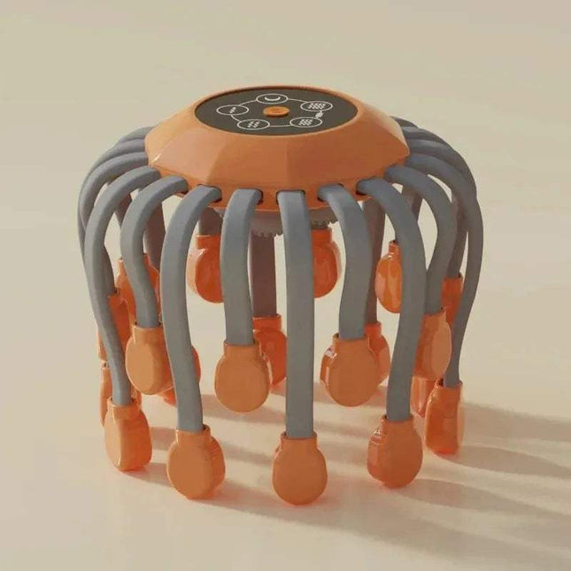 Head Massager for Migraine Relief featuring multiple acupressure nodes for relaxation and stress relief.