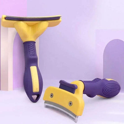 Pet Detangler & Grooming Comb for Dogs & Cats with ergonomic design and effective blade for grooming.