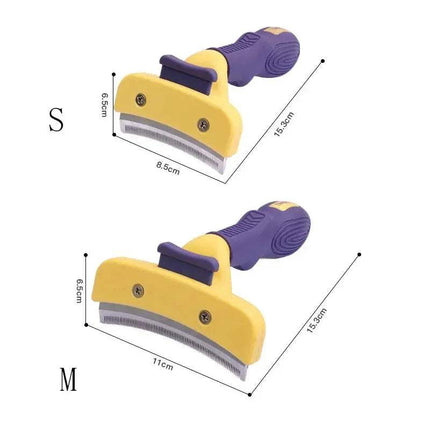 Pet Detangler & Grooming Comb for Dogs & Cats in small and medium sizes, designed for easy tangle removal.