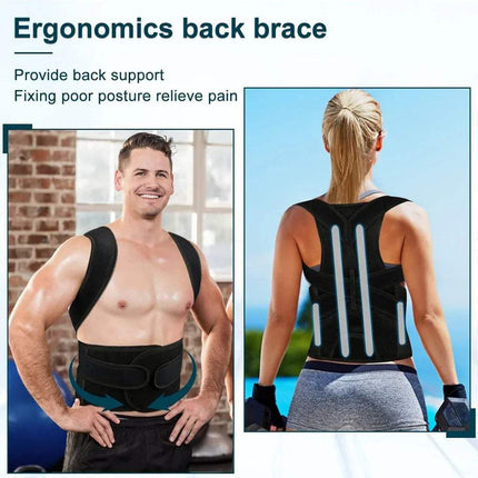 Back Posture Corrector for Men & Women, ergonomics back brace providing lumbar support and relieving pain.