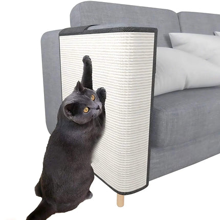 Cat Scratch Sofa Protector with a cat scratching the eco-friendly surface, designed to protect furniture.