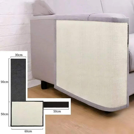 Cat Scratch Sofa Protector shown on a sofa, eco-friendly design to protect furniture from cat scratches.