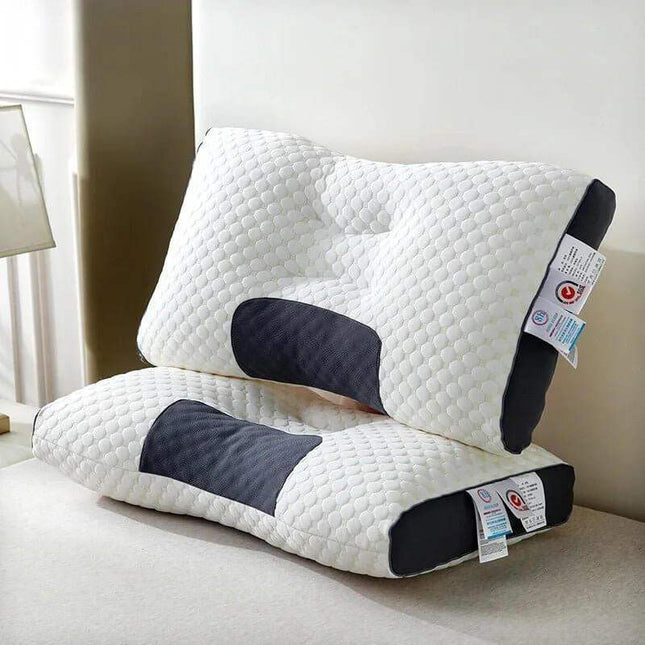 Super Ergonomic Sleep Neck Pillow designed for pain-free sleep with contoured support for neck and shoulders.