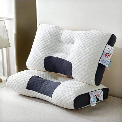 Super Ergonomic Sleep Neck Pillow for Pain-Free Sleep with contoured design for neck and shoulder support.