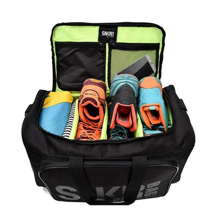 Athletes Sports Bag with organized compartments for sneakers and workout gear, ideal for sports and travel.