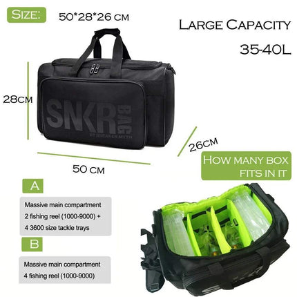 Athletes Sports Bag featuring large capacity and adjustable compartments for optimal organization during travel and sports.