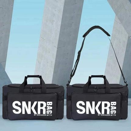 Athletes Sports Bag featuring adjustable compartments for organized storage of sports gear and sneakers.