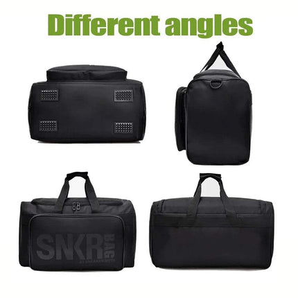 Different angles of the Athletes Sports Bag showcasing its versatile design and compartments for organized storage.