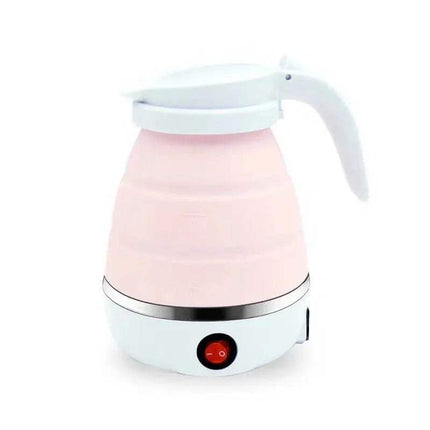 Pink Folding Kettle & Water Heater  with white handle on a white background