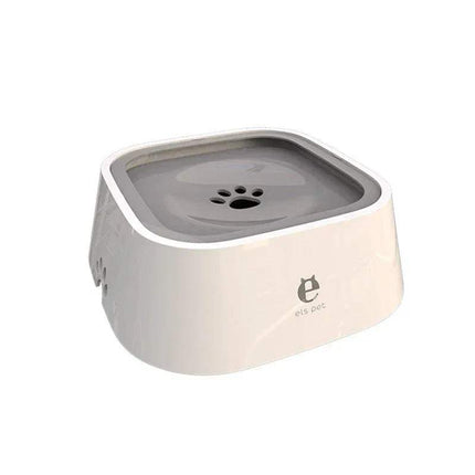 Pet Floating Bowl with gray top and white base on a white background