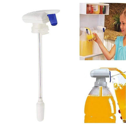 Electric Milk Dispenser with pump mechanism and inset images of use.